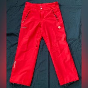 DESCENTE INSULATED MENS SKI PANTS SIZE LG 36in  ADJUSTABLE WAIST INSEAM 31.25”